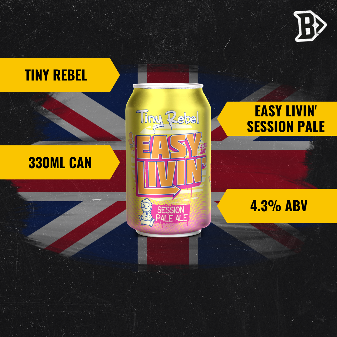 Tiny Rebel British Easy Livin' Session Pale 330ml Cans - 4.30% ABV (12 Pack) - BEERHUNTER