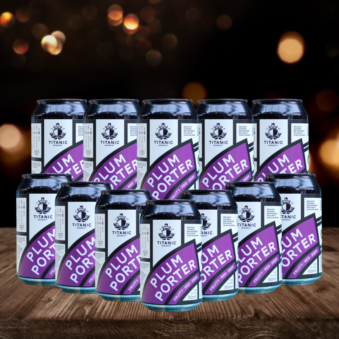 Titanic Brewery British Plum Porter 330ml Cans - 4.9% ABV (12 Pack)