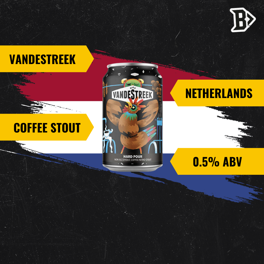 VandeStreek Hard Pour Dutch Non-Alcoholic Stout 330ml Cans - 0.5% ABV (12 Pack)