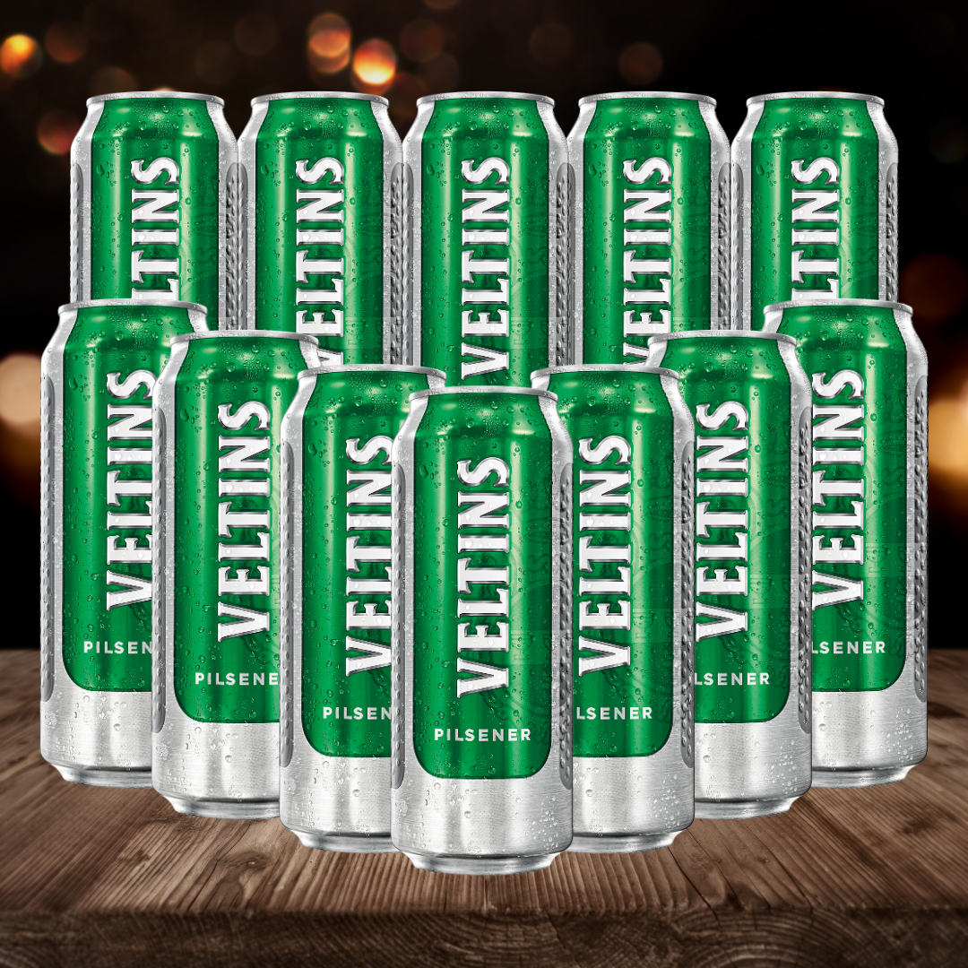 Veltins Premium German Pilsner 500ml Cans (12 Pack) - 4.8% ABV - BEERHUNTER