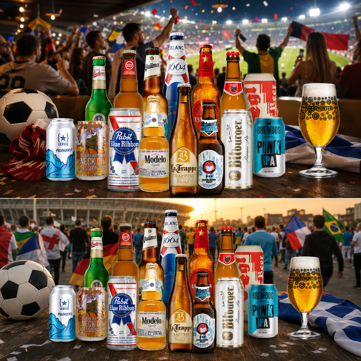 World Cup Beer Mixed Case – International Selection (15 Pack) With Free Glass