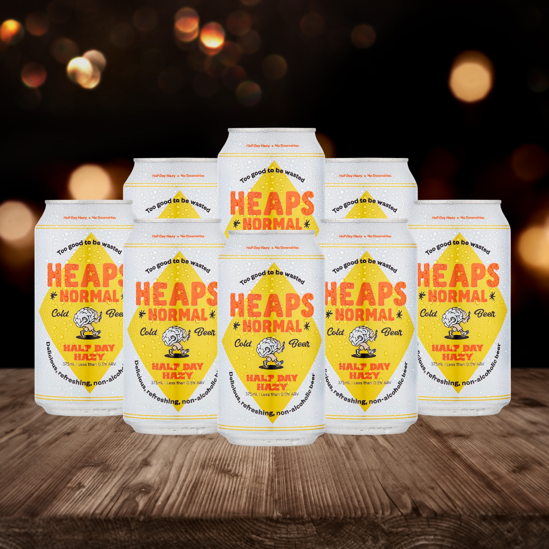 Heaps Normal Half Day Hazy Non-Alcoholic Hazy Pale Ale 375ml Cans - 0.5% ABV (Multipack)