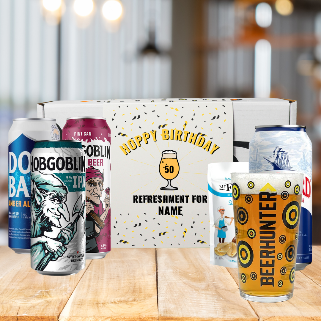 Personalised British Ale Birthday Craft Beer Gift Set - (4 x 330ml)