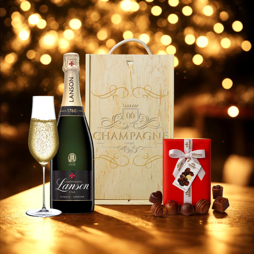 Personalised Lanson Champagne Gift Set – 75cl