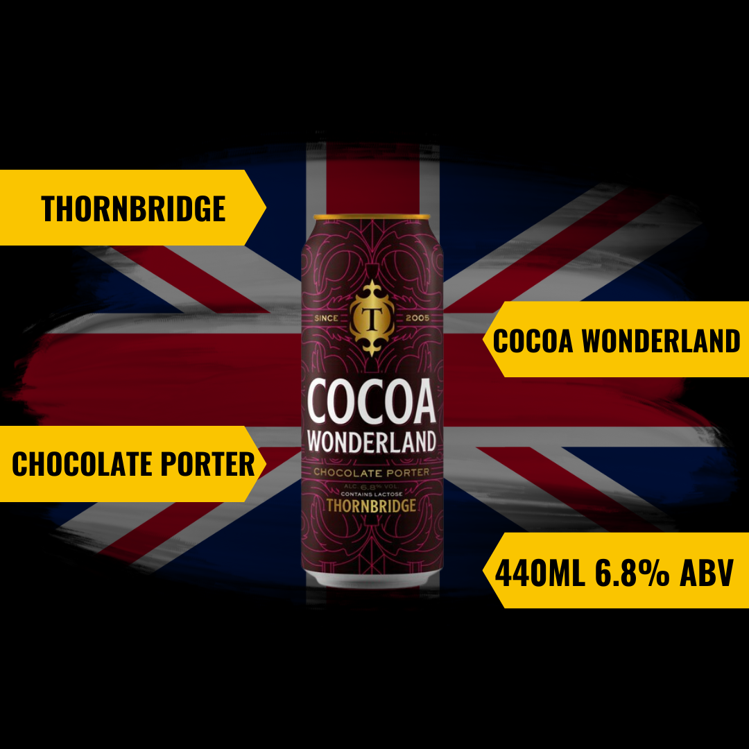 Thornbridge COCOA WONDERLAND Chocolate Porter 440 ml Cans – ABV 6.8% (12 Pack)