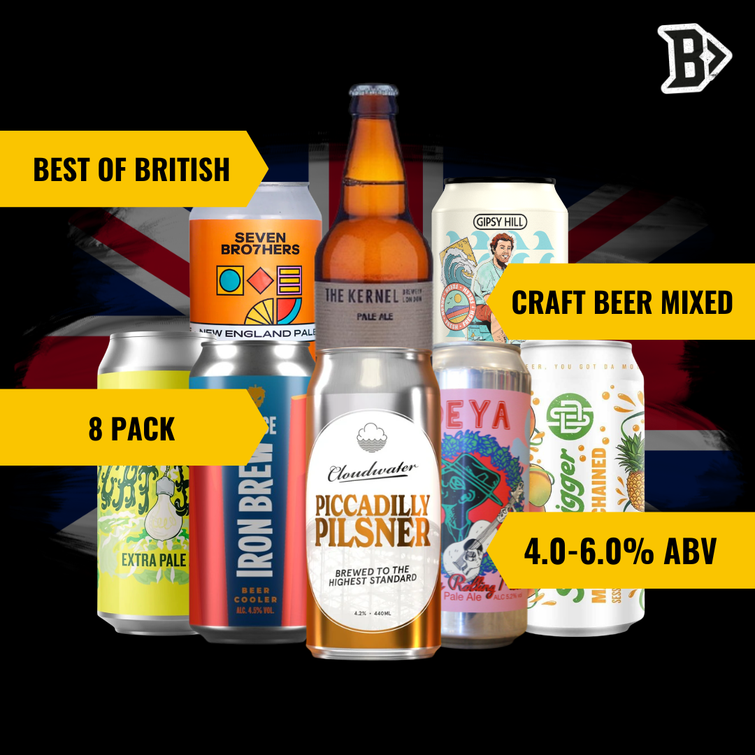 Best of British Craft Beer Mixed Case - IPA, Pale Ale, Pilsner, Sour, Porter (8 Pack)