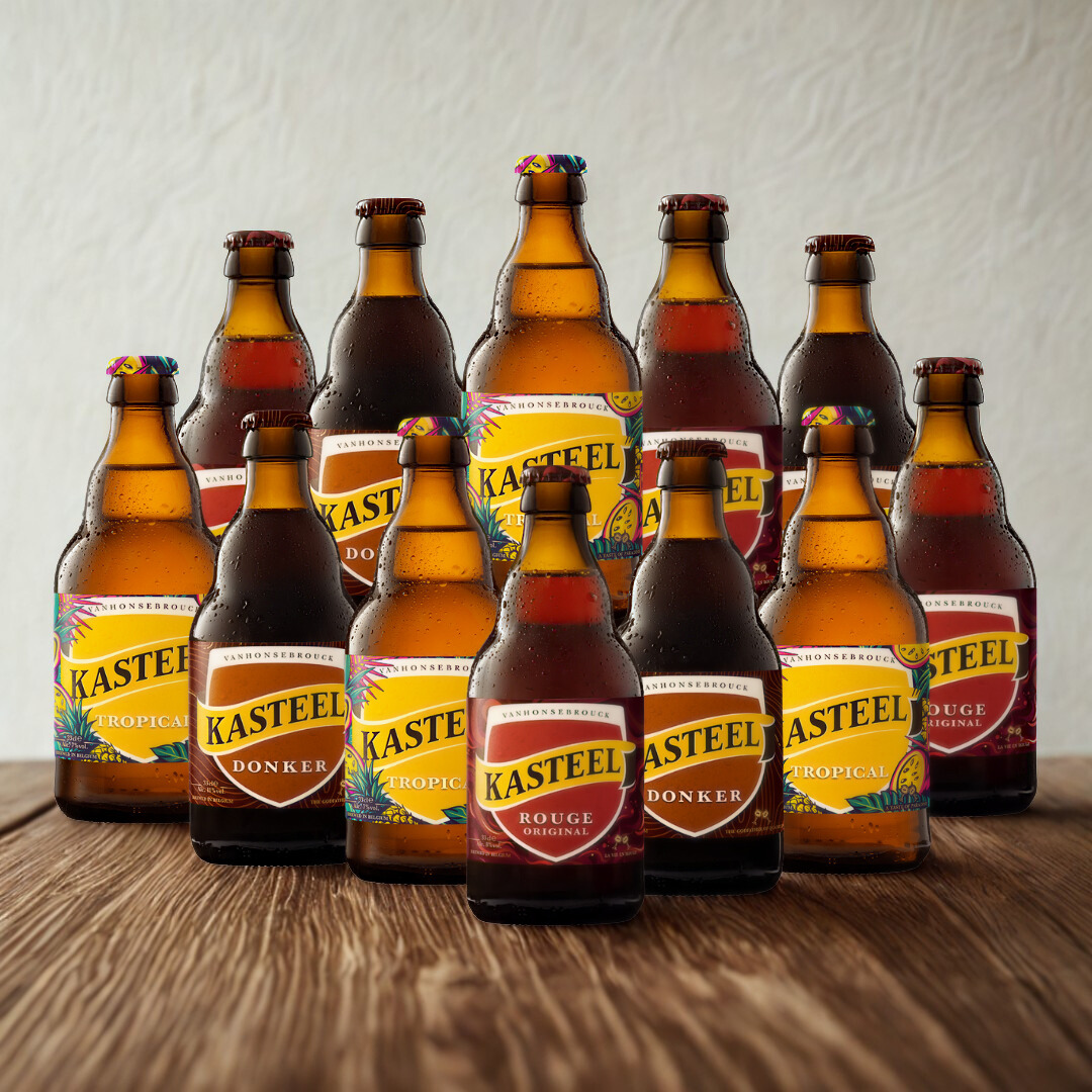 Kasteel Belgian Beer Mixed Case of Bottles (Tropical, Cherry &amp; Donker) - (12 Pack)