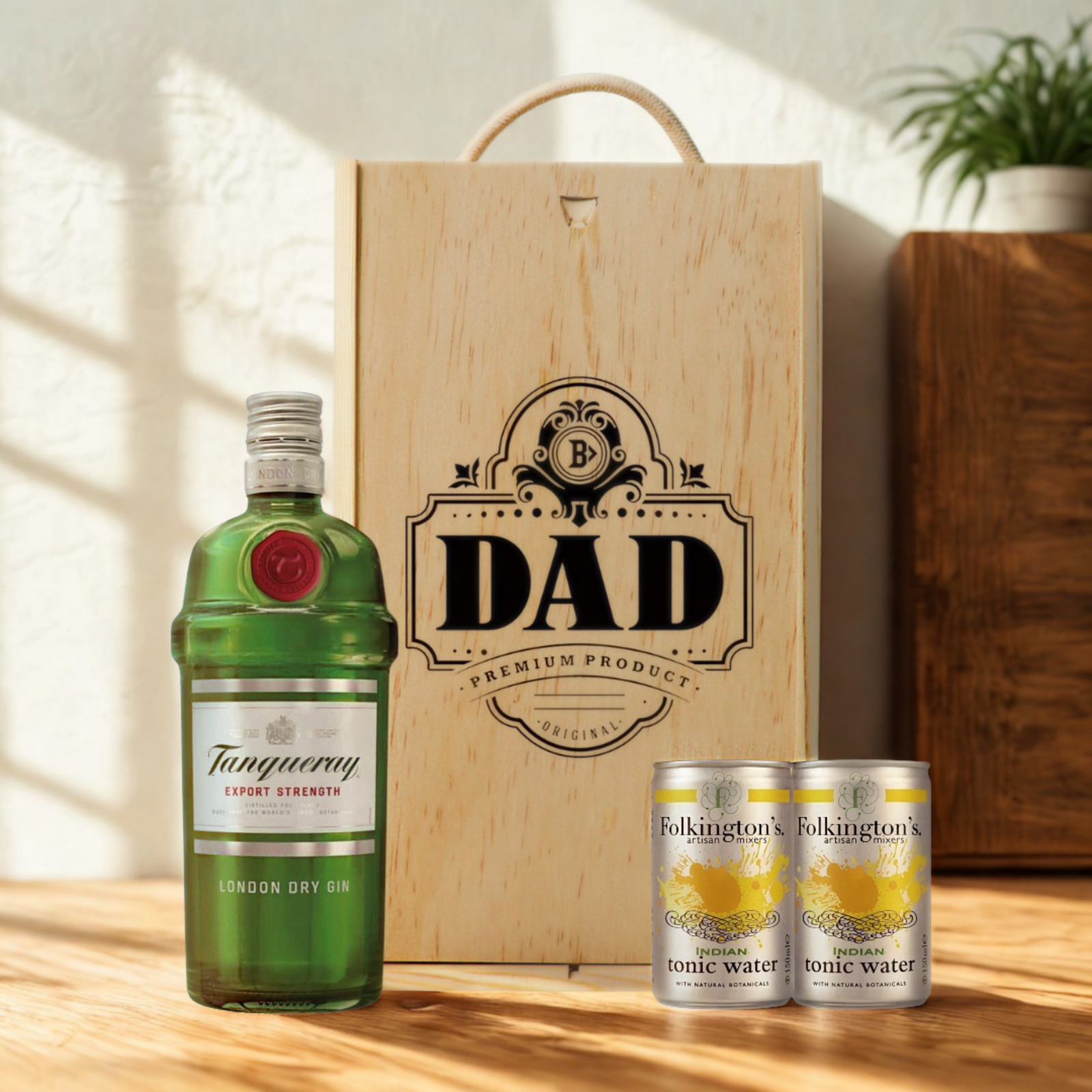 Best Dad Gin Gift Set with Folkington’s Tonic Water  – 70cl