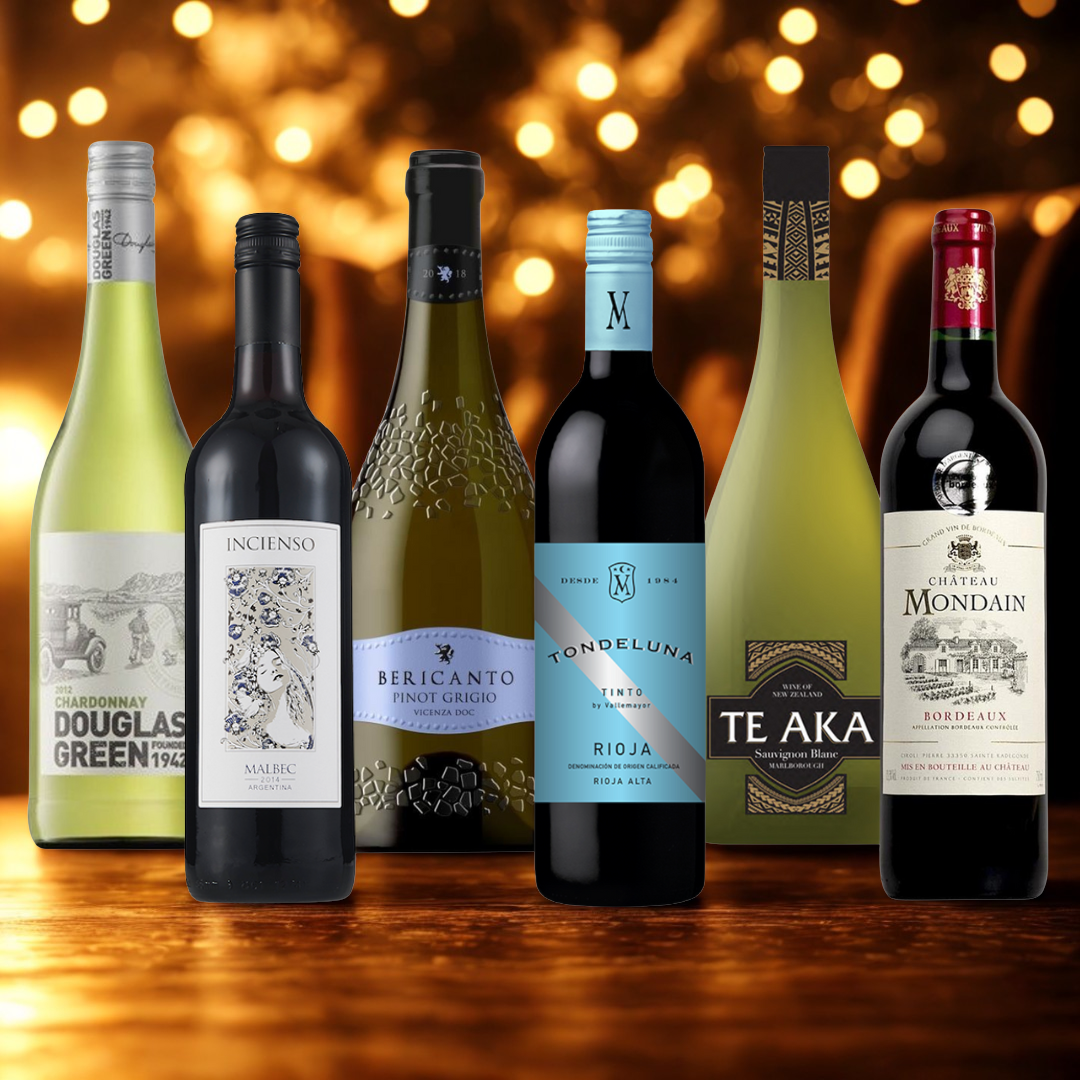 World Wine Customer Favourites Mixed Case – Premium Red &amp; White Selection (6 Bottles)