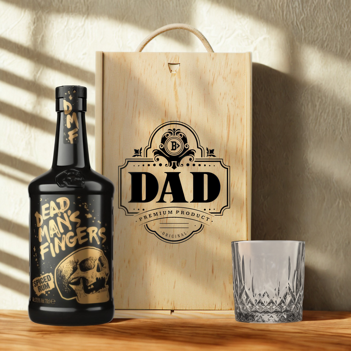 Best Dad Rum Gift Set with Glass – Premium Rum Selection 70cl (Choose Kraken, Bumbu, Bacardi &amp; More)