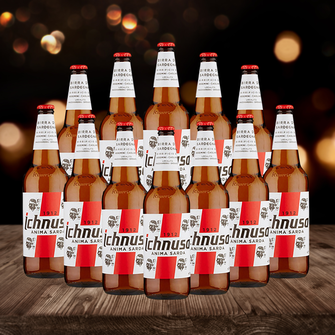 Ichnusa Italian Lager 330ml Bottles - 4.7% ABV (12 Pack)