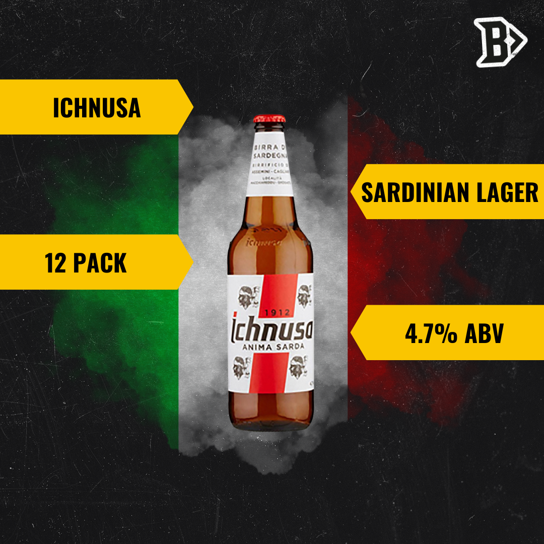 Ichnusa Italian Lager 330ml Bottles - 4.7% ABV (12 Pack)