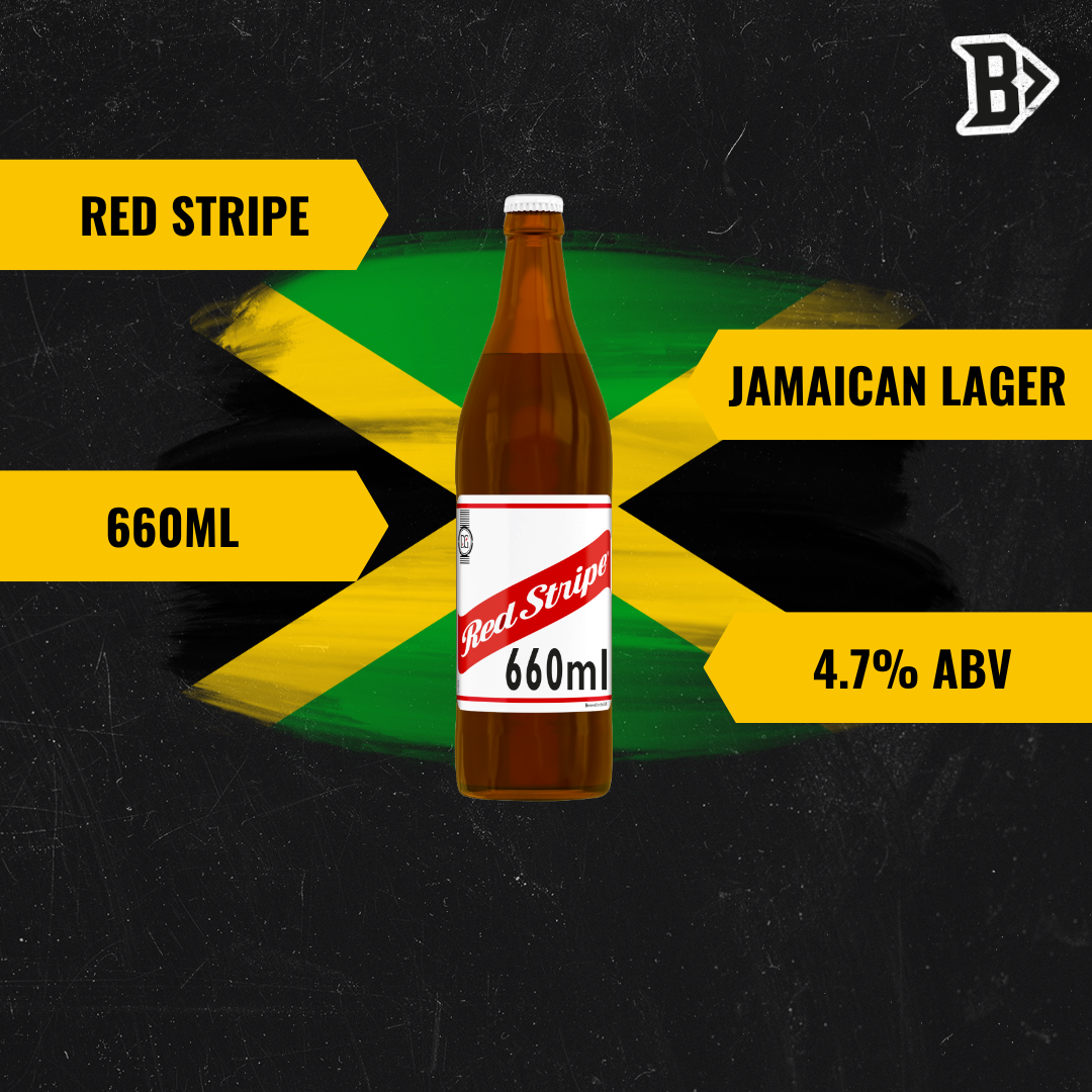 Red Stripe Jamaican Lager Gift Set with Official Beerhunter Glass (2 x 660ml)