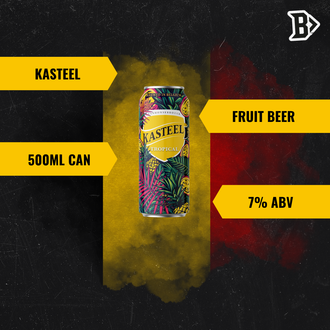 Kasteel Tropical Belgian Fruit Beer 500ml Cans – 7% ABV (12 Pack)