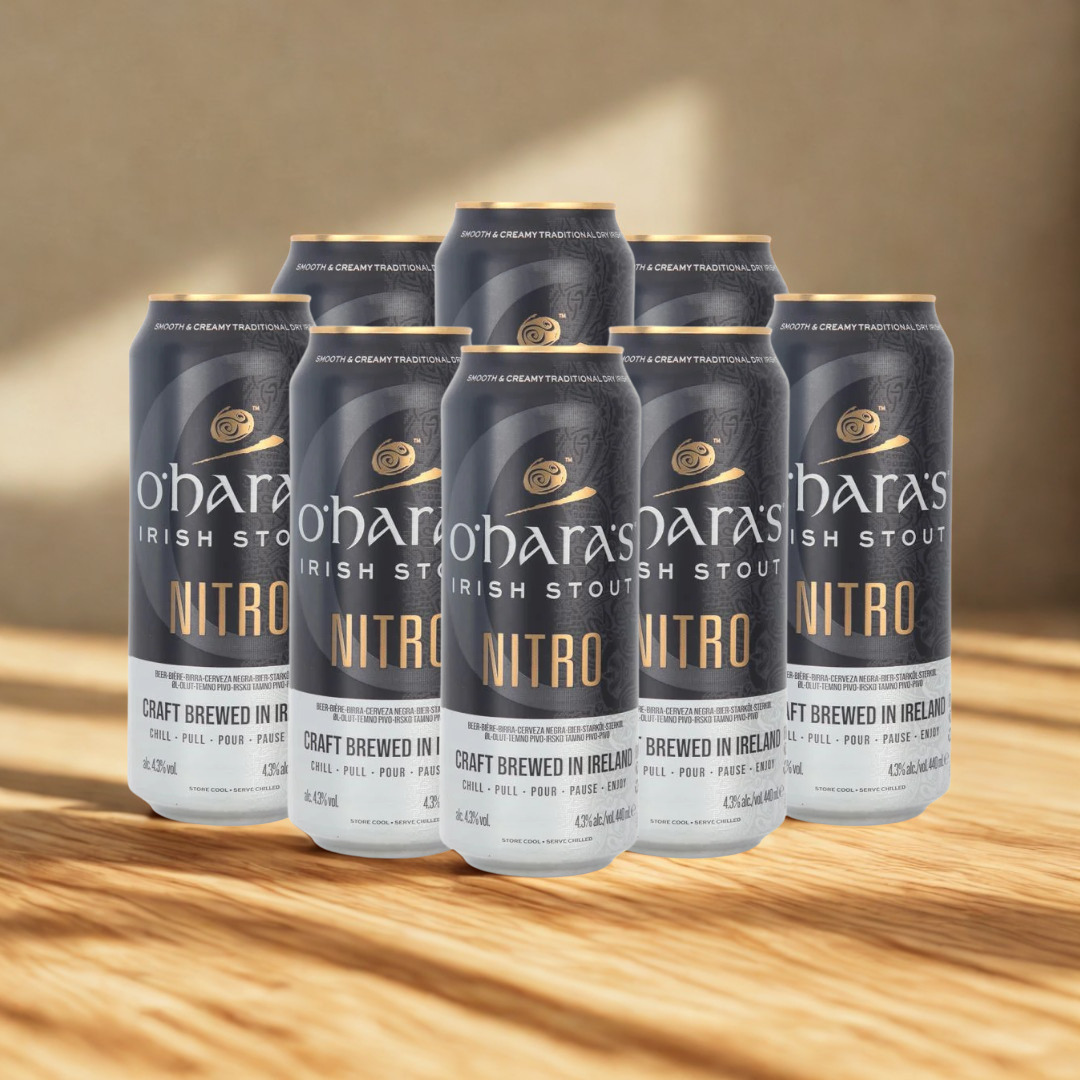 O'Hara's Nitro Irish Stout 440ml Cans - 4.30% ABV (Multipack)