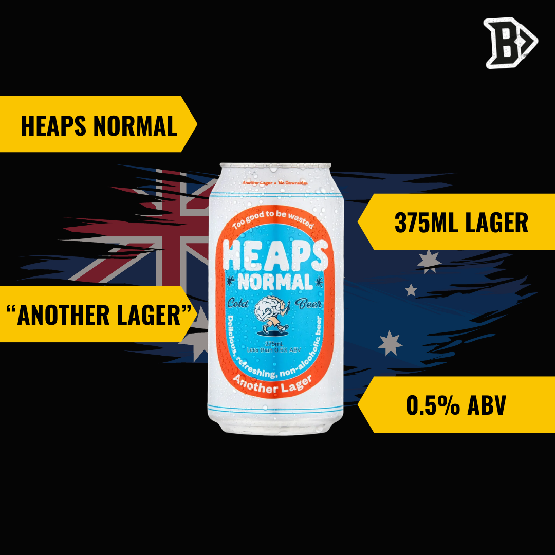 Heaps Normal Another Lager Non-alcoholic 375ml Cans - 0.5% ABV (12 Pack)