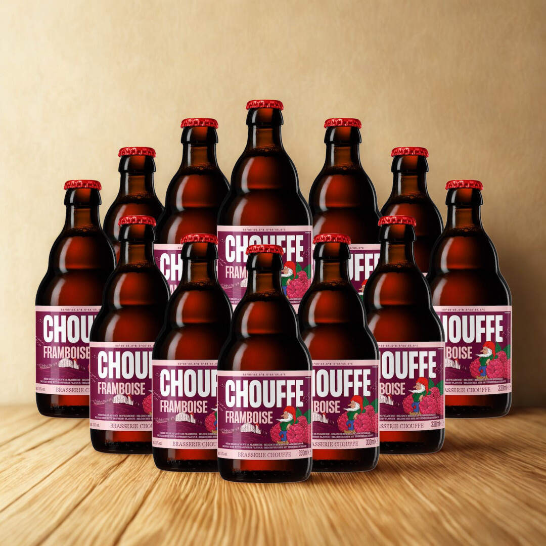 Chouffe Framboise Belgium Fruit Beer 330ml Bottles - 7% ABV (12 Pack)