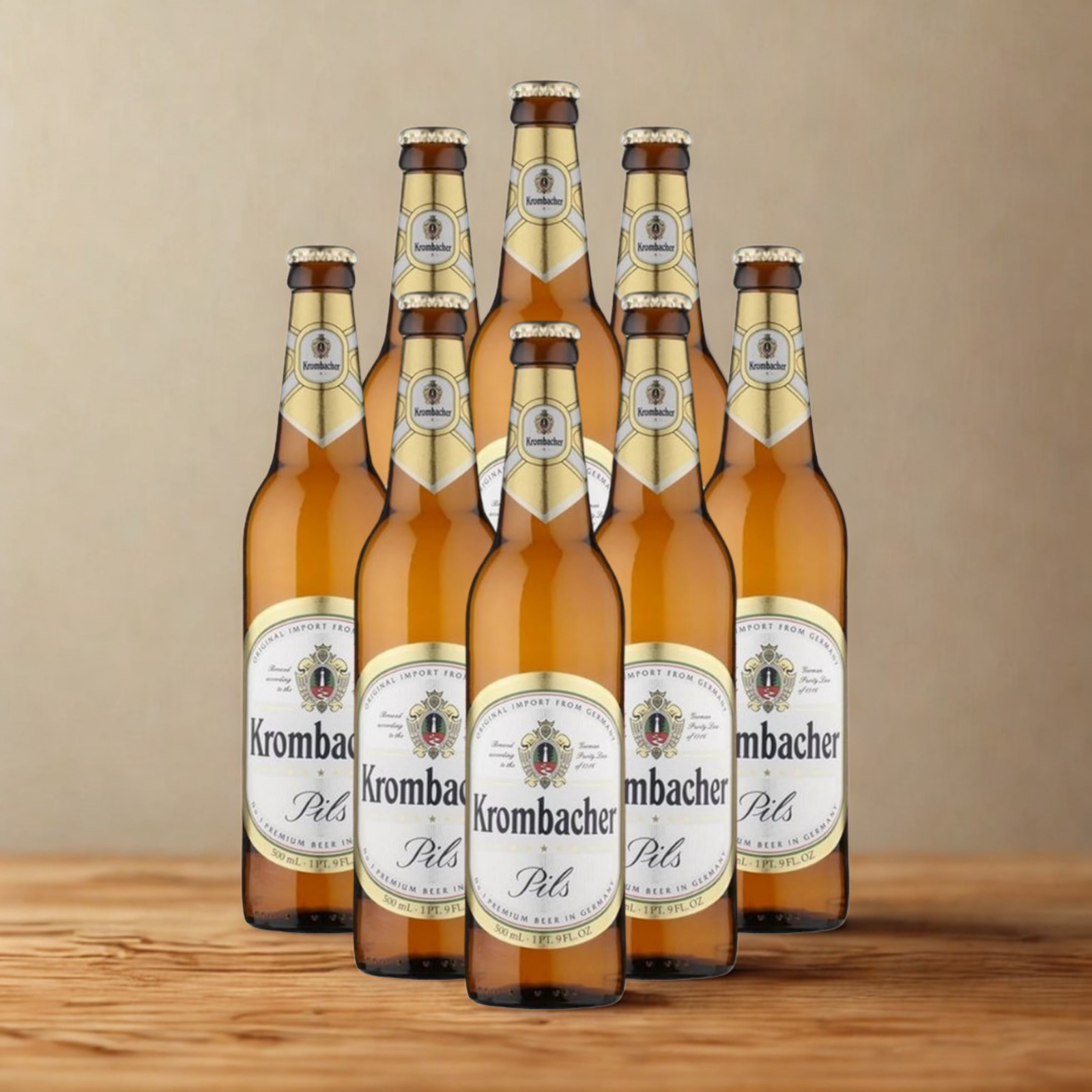 Krombacher Pils German Premium Lager 500ml Bottles - 4.8% ABV (Multipack)