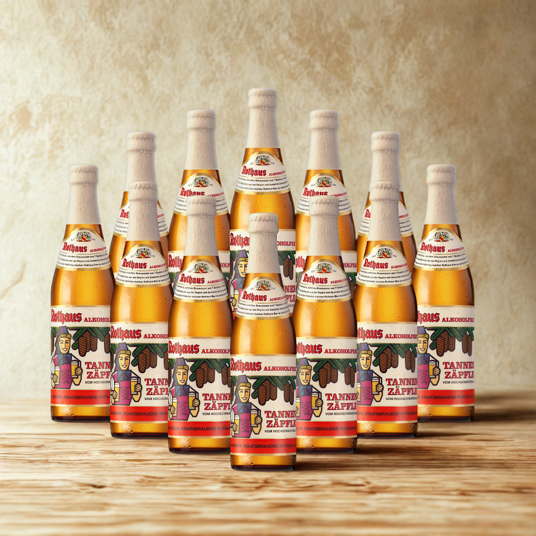 Rothaus German Alkoholfrei Tannenzäpfle Pils 330ml Bottles - 0.4% ABV (Multipack)