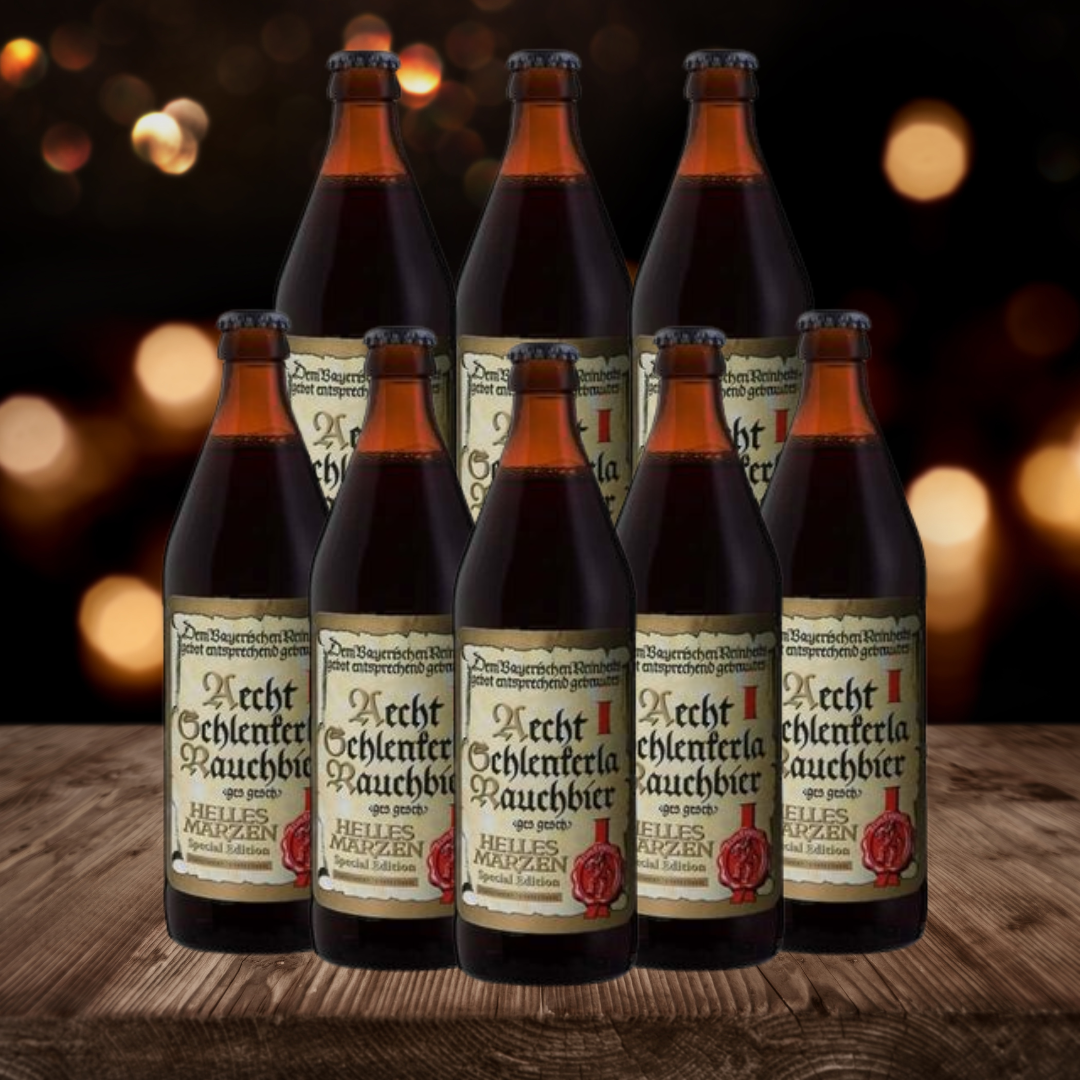 Schlenkerla Rauchbier German Helles Marzen 500ml Bottles - 5.1% ABV (8 pack)