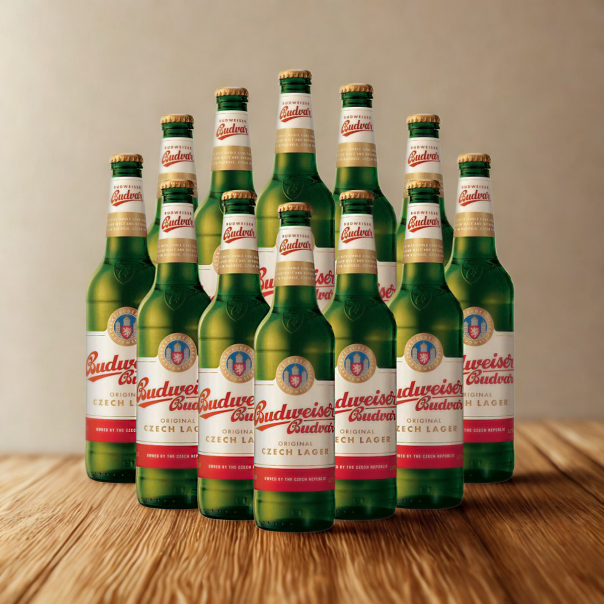 Budweiser Budvar Czech Lager 500ml Bottles - 5% ABV (Multipack)
