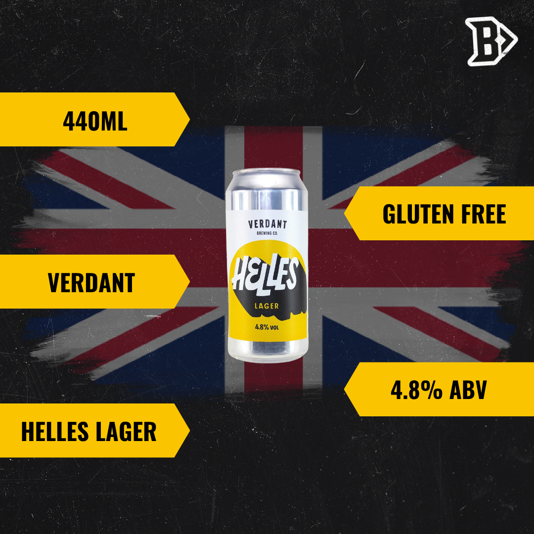 Verdant British Gluten Free Helles Lager 440ml Can - 4.8% ABV (8 Pack)