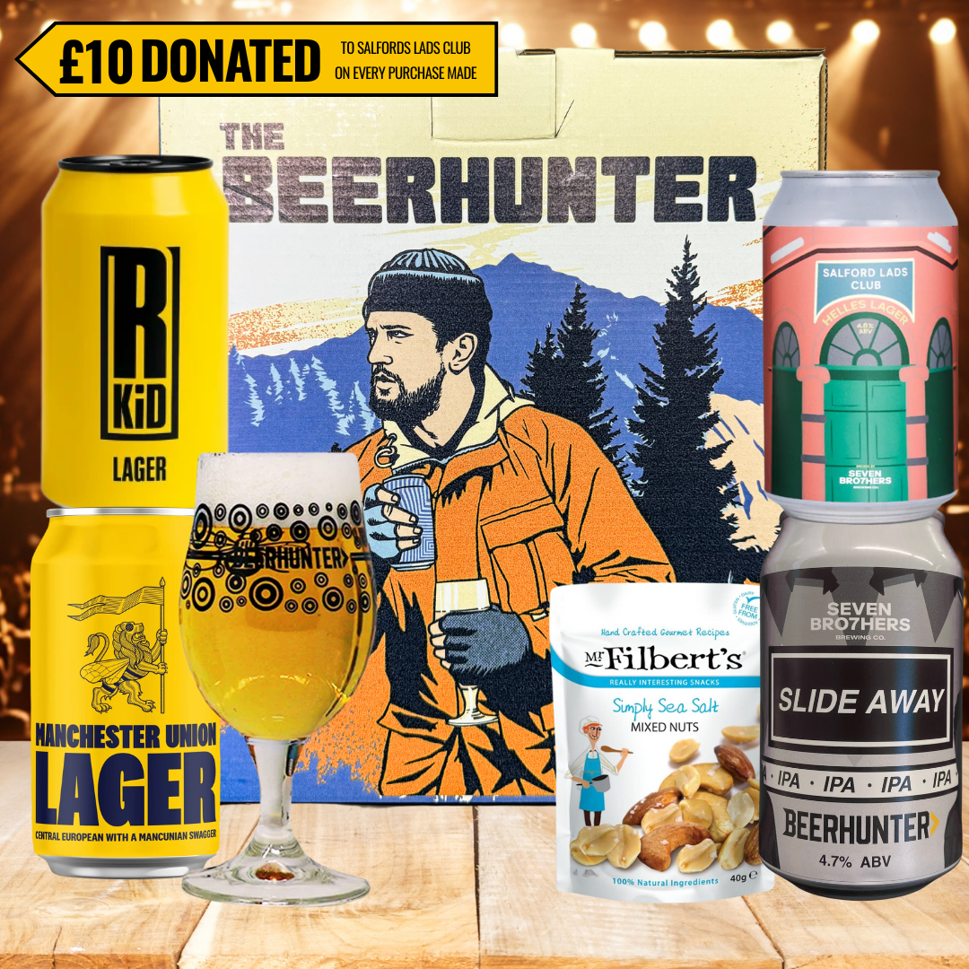 Brian Cannon Designed Manchester Breweries Craft Beer Gift Set with Glass (£10 of every case donated to Salford&#39;s lads club)