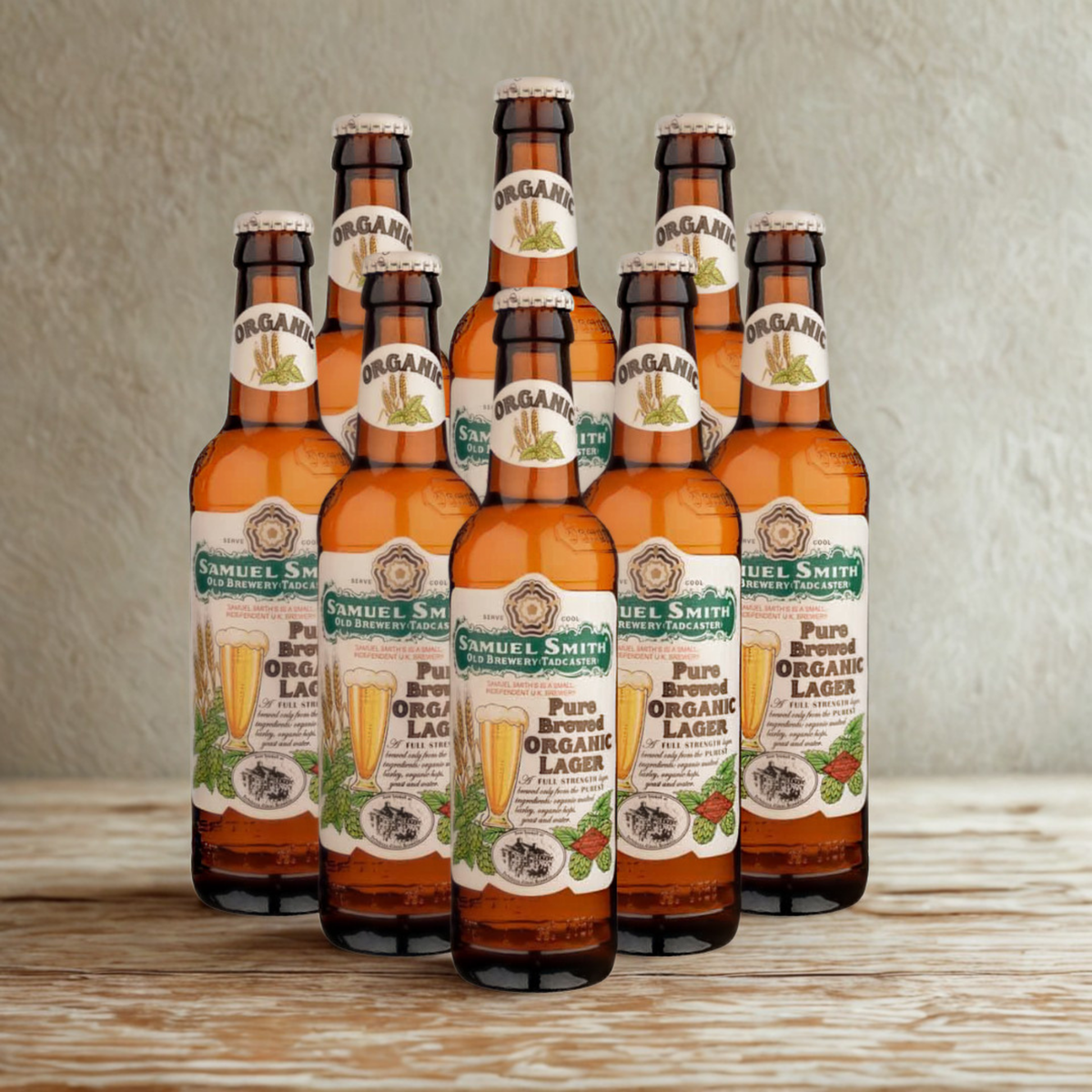 Samuel Smith's British Pure Brewed Organic Lager 355ml Bottles - 5.00% ABV (Multipack)