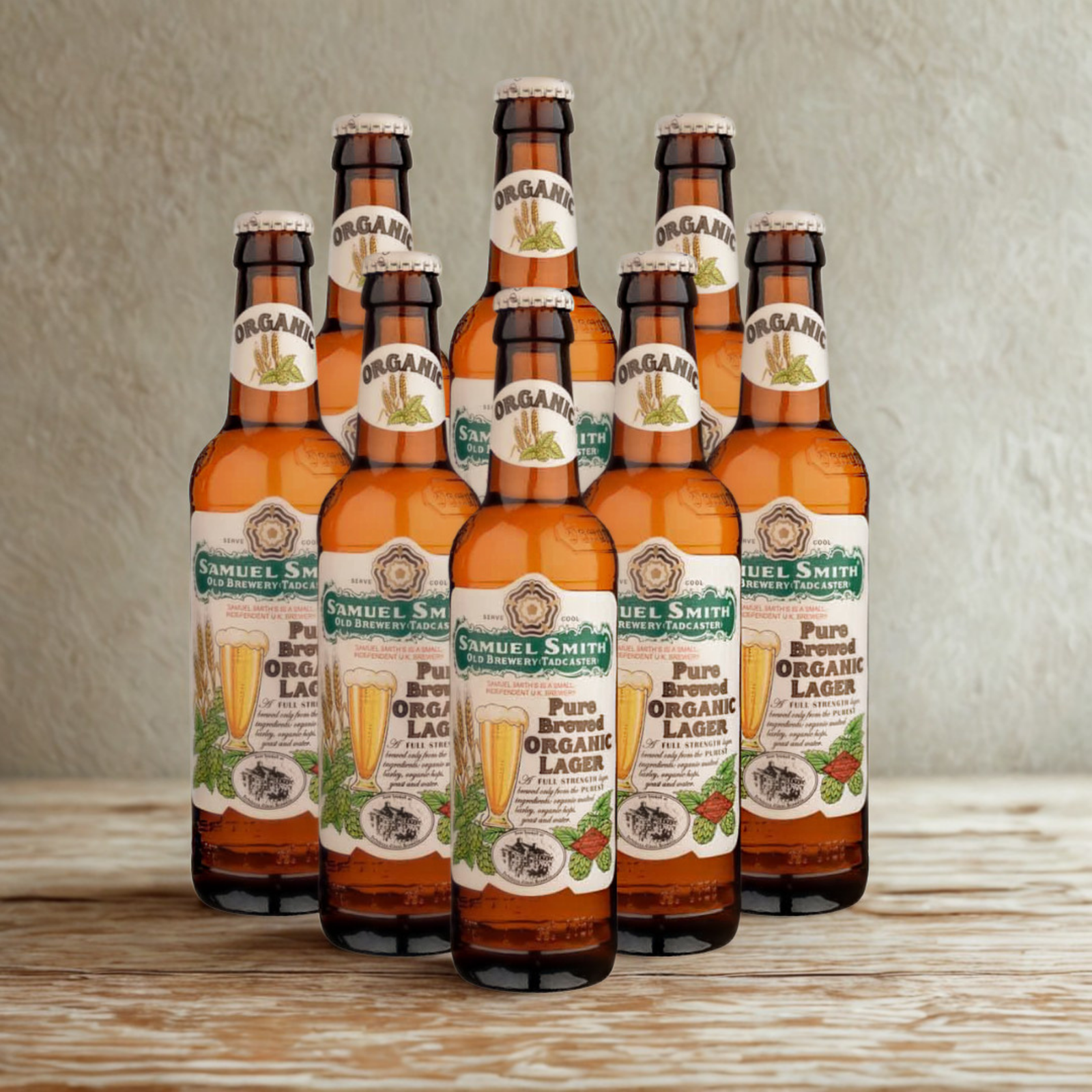 Samuel Smith's British Pure Brewed Organic Lager 355ml Bottles - 5.00% ABV (Multipack)