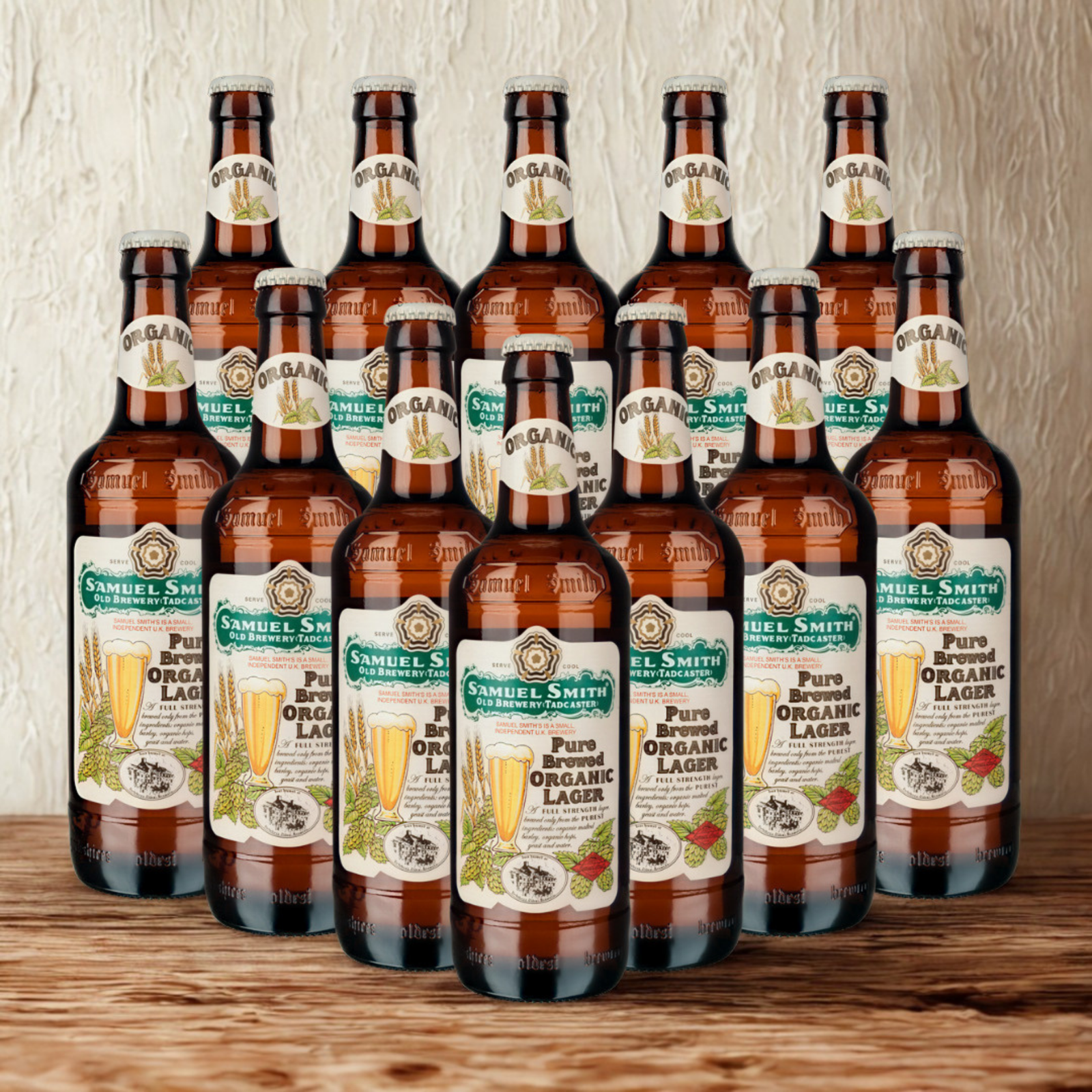 Samuel Smith's British Pure Brewed Organic Lager 355ml Bottles - 5.00% ABV (Multipack)