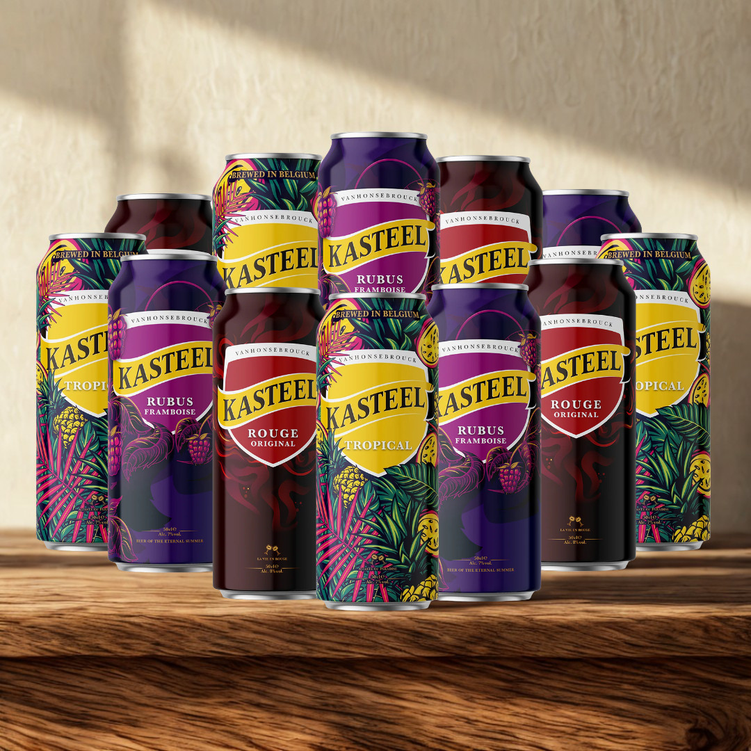 Kasteel Belgian Fruit Beer 500ml Cans Mixed Case 7-8% ABV (12 Pack)