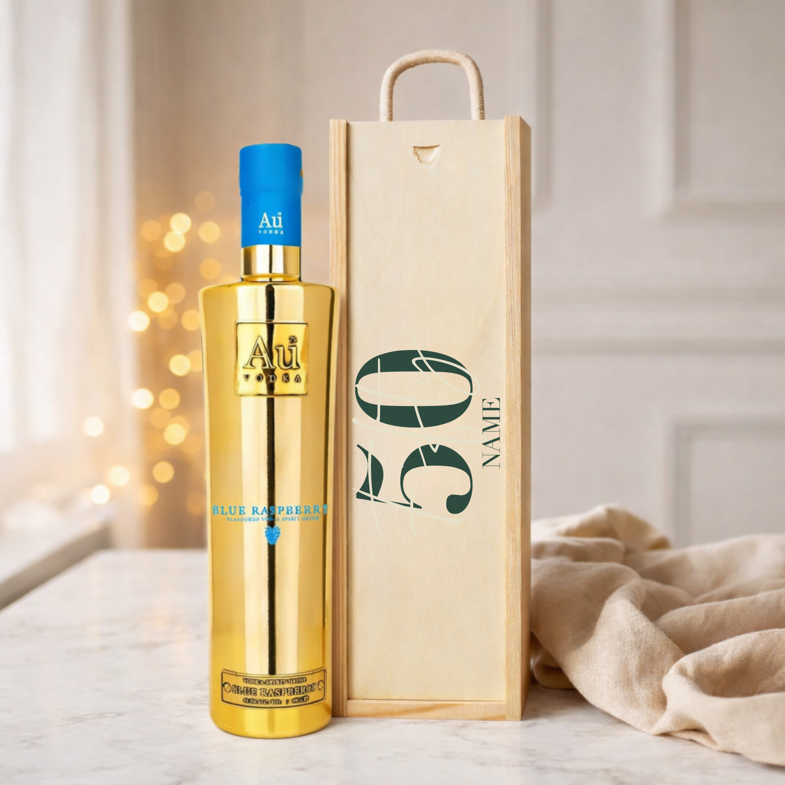 Personalised 50th Birthday Vodka Gift Set – 70cl with Personalised Lid