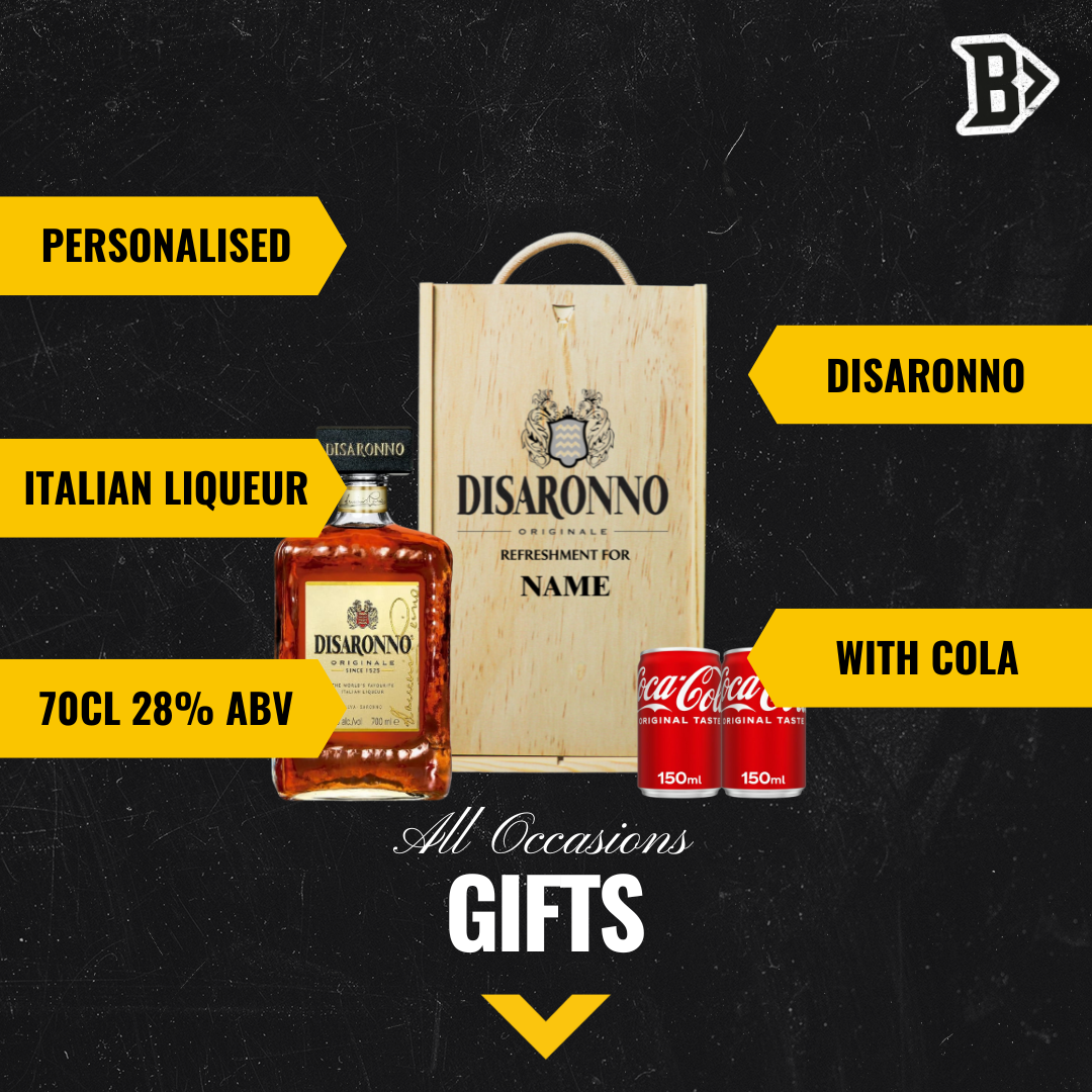 Personalised Disaronno Originale Italian Liqueur with Cola Gift Set - 50cl (28% ABV)