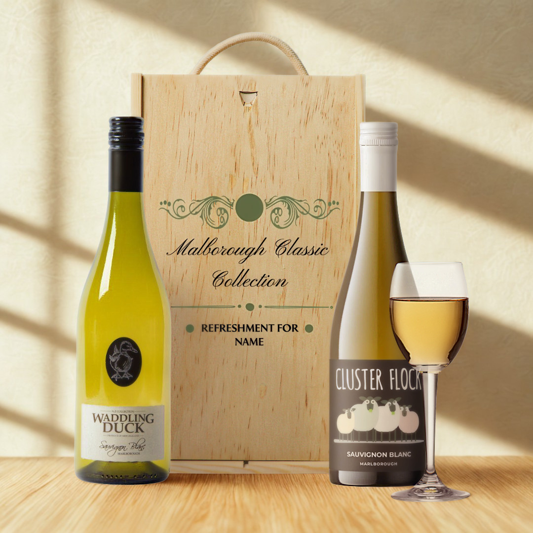 Personalised Marlborough Classic Wine Collection Gift Set – 12.5% ABV (2x75 Bottles)