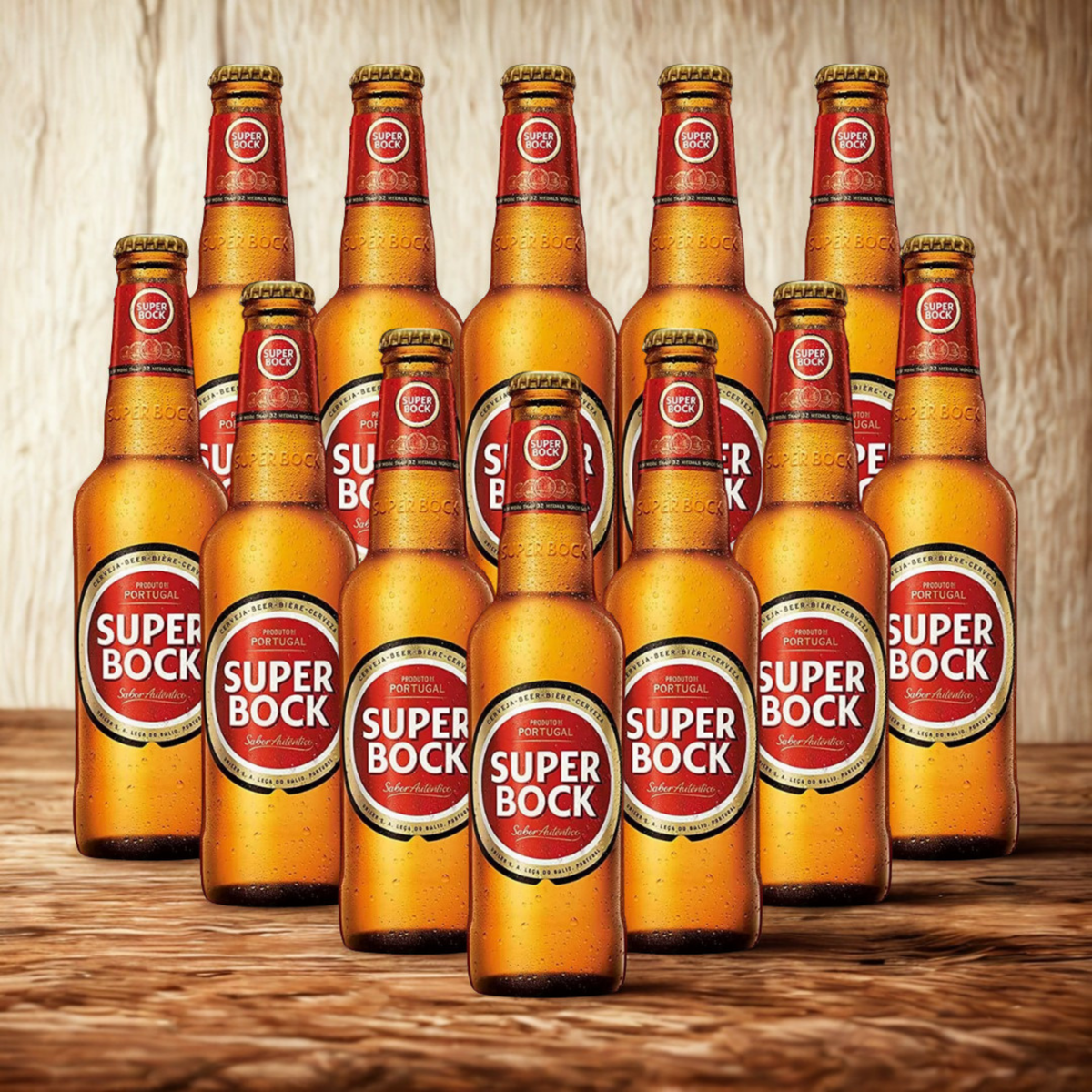 Super Bock Portuguese Lager 330ml Bottles - 4.7% ABV (Multipack)