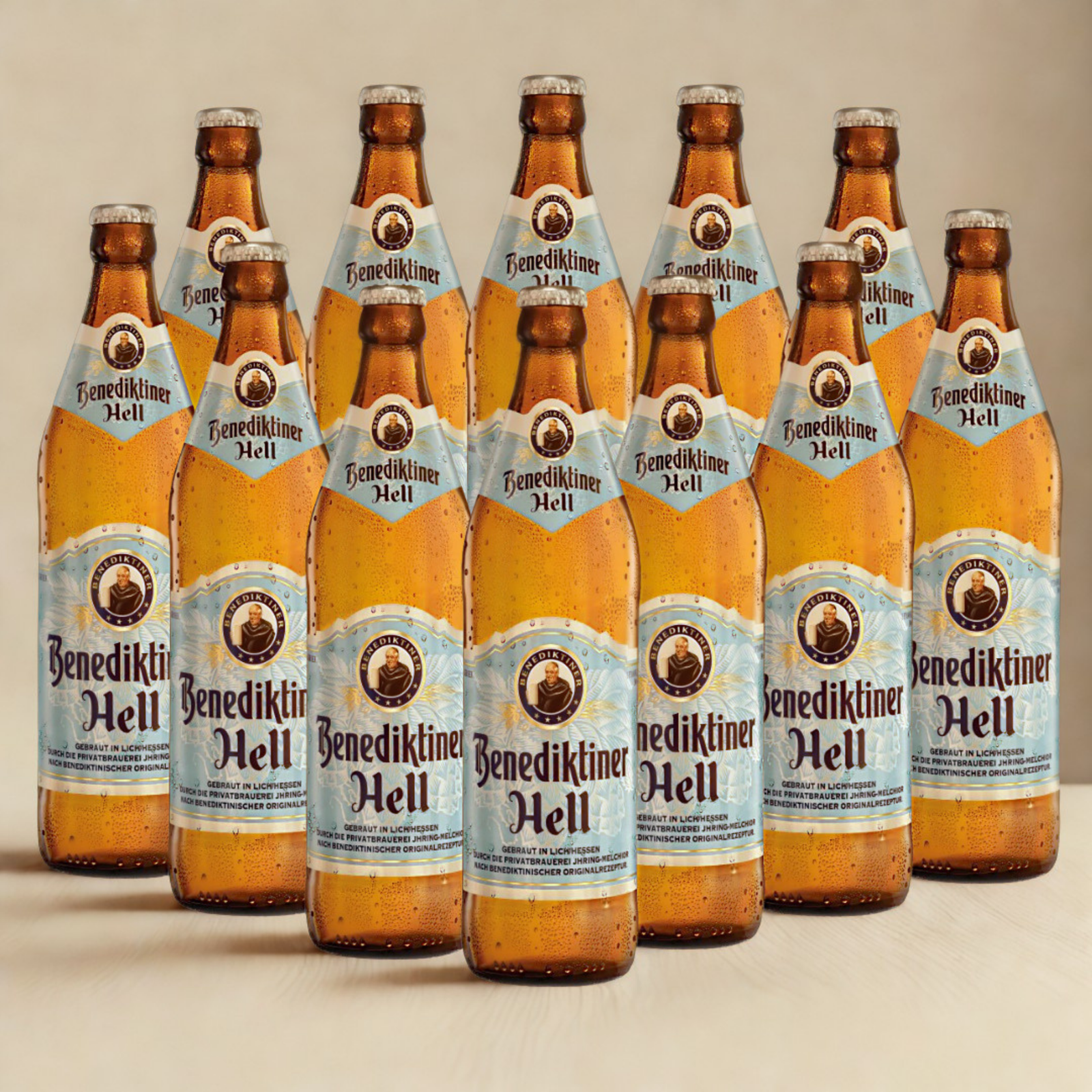 Benediktiner German Hells Lager 500ml Bottle - 5.0% ABV (Multipack)