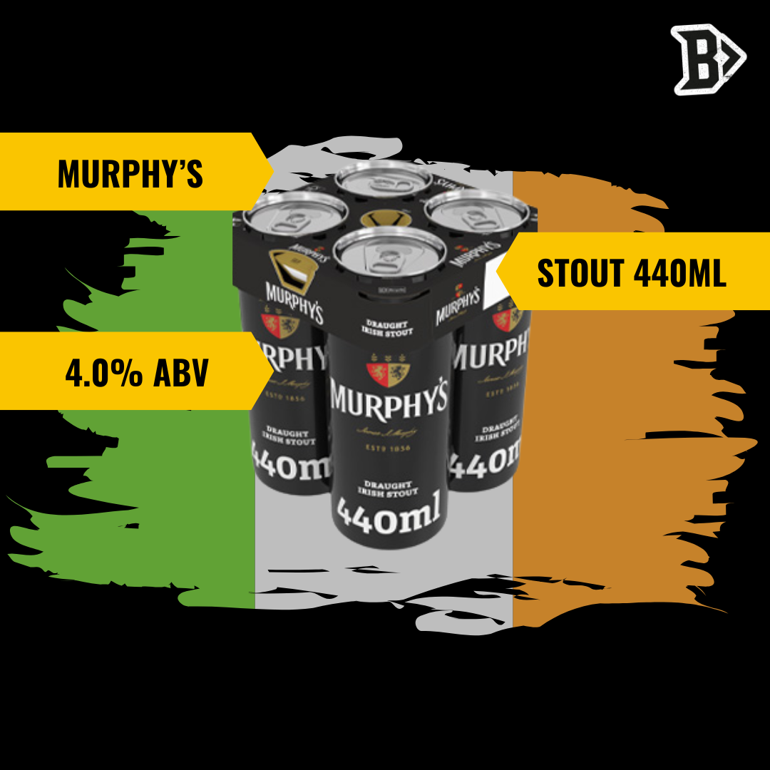 Murphy's Irish Stout 440ml Cans - 4.0% ABV (12 Pack)