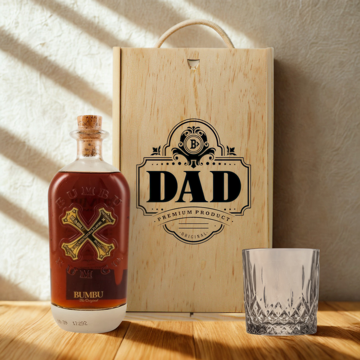 Best Dad Rum Gift Set with Glass – Premium Rum Selection 70cl (Choose Kraken, Bumbu, Bacardi &amp; More)