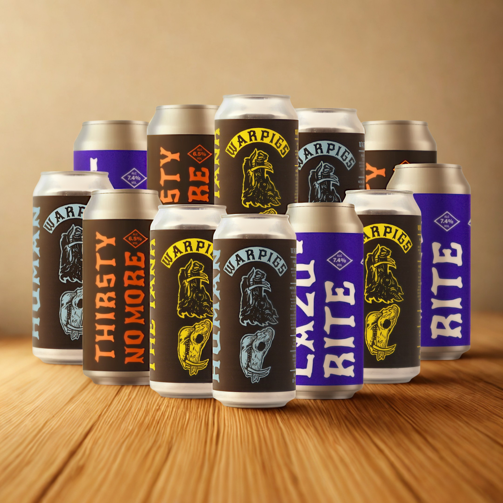 Warpigs Mixed Craft Beer Case 440ml Cans – IPA & NEIPA Selection (6 or 12 Pack)