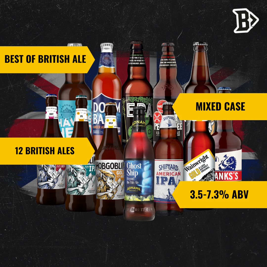 Best Of British Ale Mixed Case With Beerhunter Glass