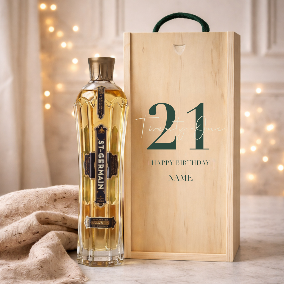Personalised 21st Birthday Aperitif Gift Set – Premium Spirits Selection with Personalised Lid