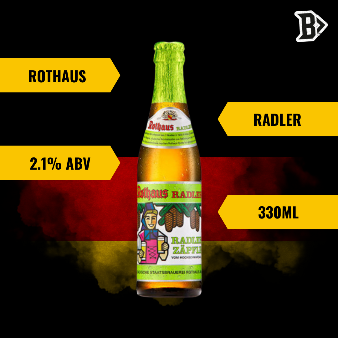 Rothaus German Radler Beer 330ml Bottles - 2.1% ABV (12 Pack)