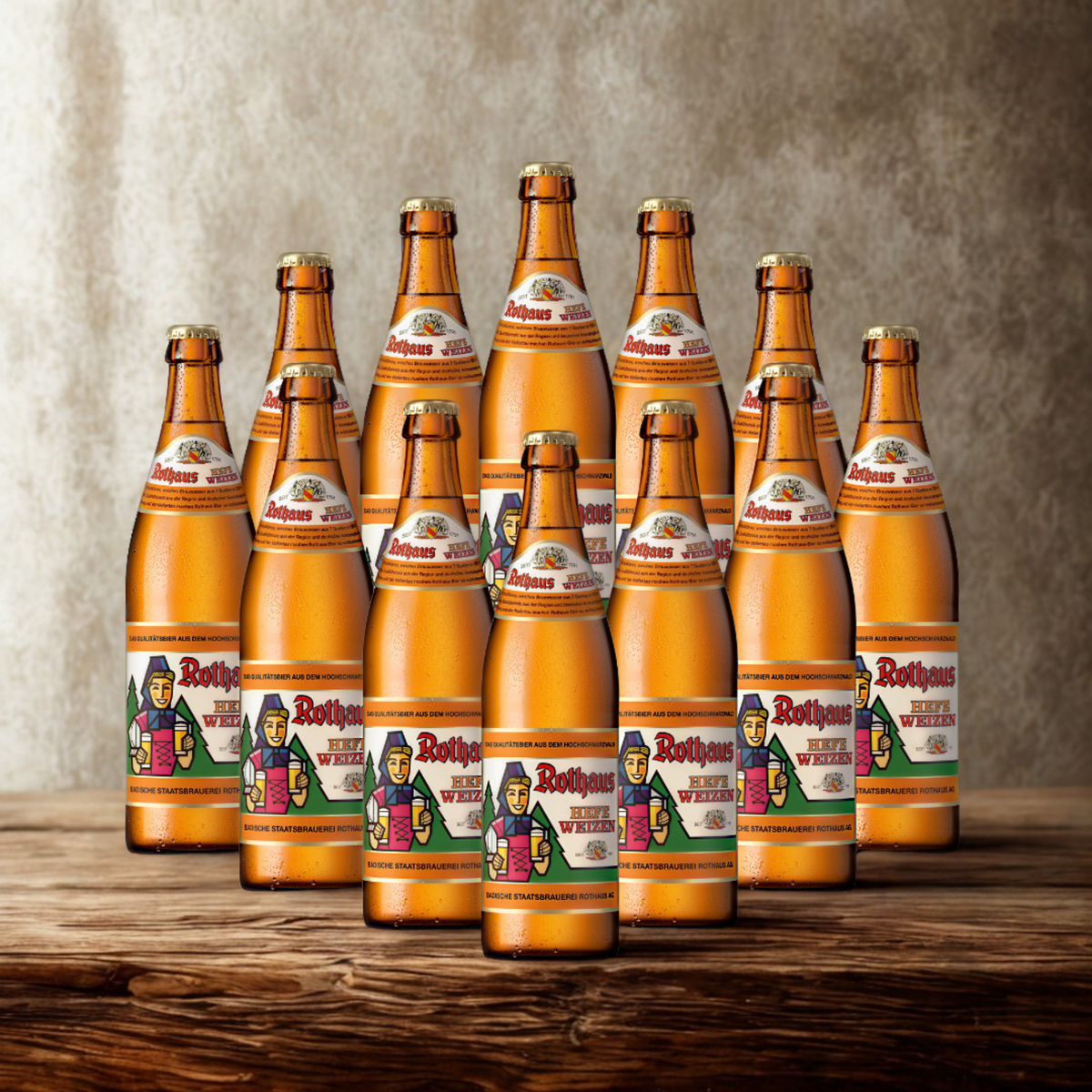 Rothaus German Wheat Beer Hefeweizen 500ml Bottles - 5.4% ABV (Multipack)