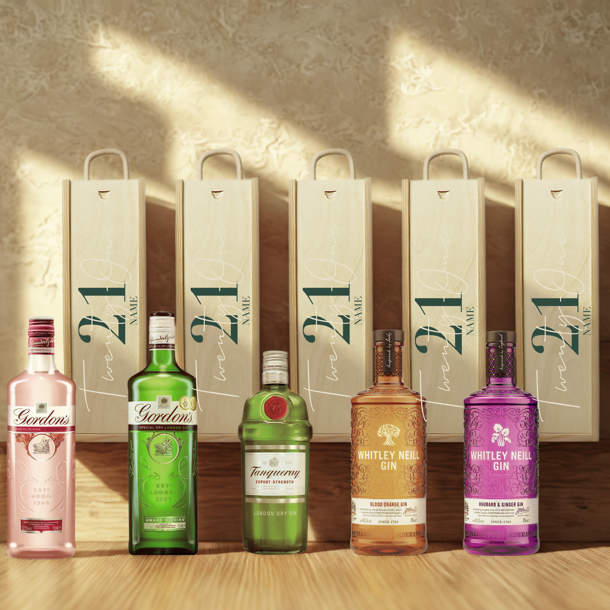 Personalised 21st Birthday Gin Gift Set – 70cl with Personalised Lid