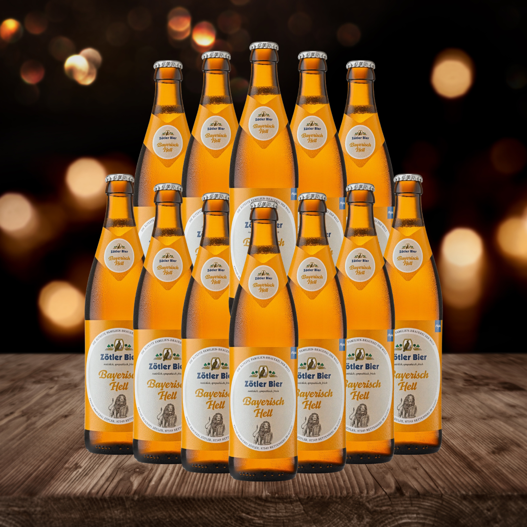 Zötler German Bayerisch Hell 500ml Bottles - 4.8% ABV (12 Pack)