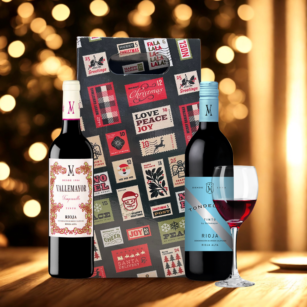 Rioja Classic Spanish Red Wine Gift Set Collection – Tondeluna &amp; Vallemayor (2 x 75cl)