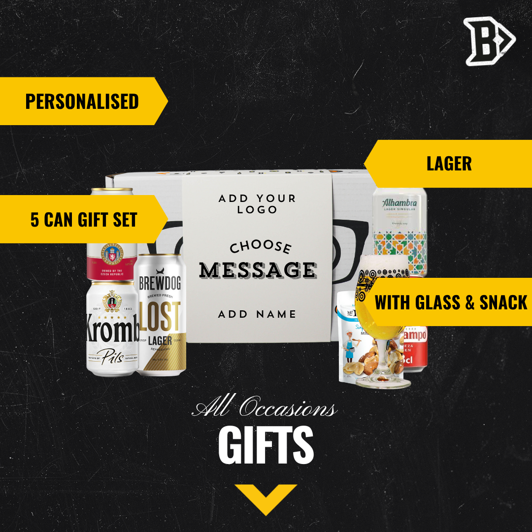 Personalised Premium Lager Corporate Beer Gift Set (5 x 330ml)