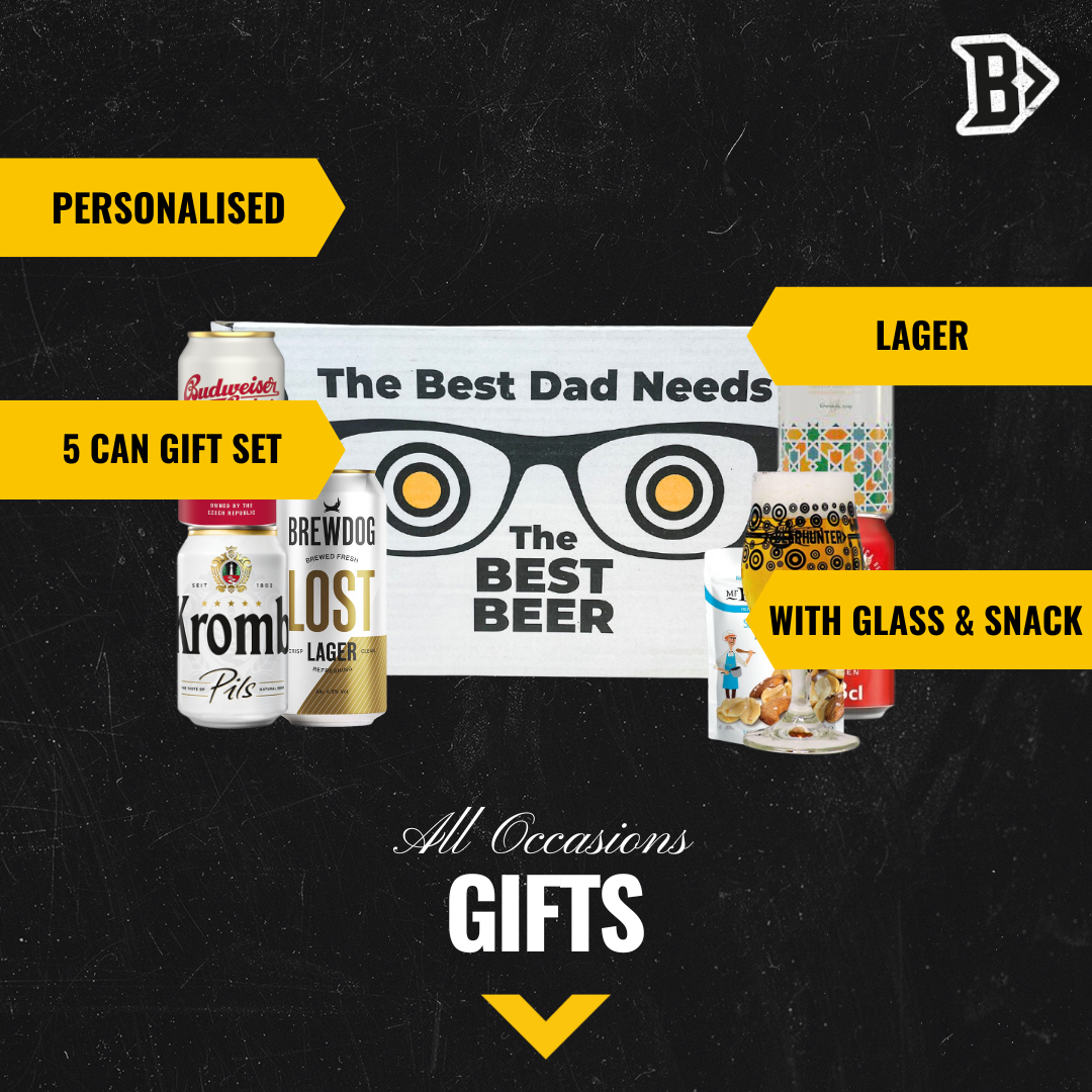Premium Lager Beer "Best Dad Gift Set (5 x 330ml Cans)