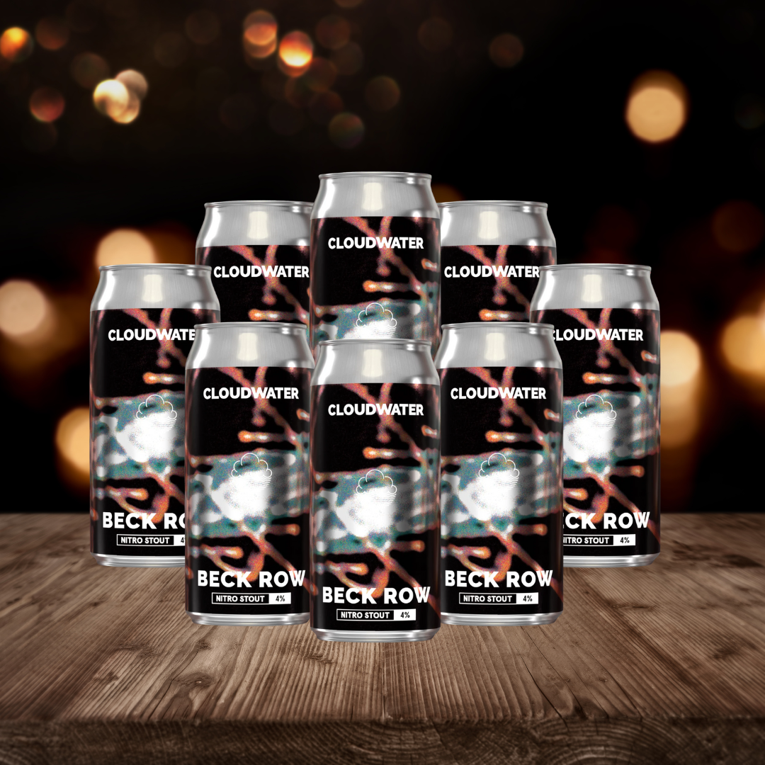 Cloudwater Beck Row British Nitro Stout 440ml Cans - ABV 4% (8 Pack)