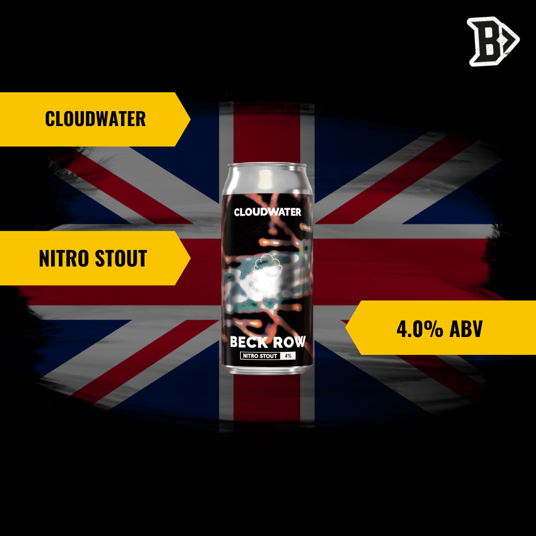 Cloudwater Beck Row British Nitro Stout 440ml Cans - ABV 4% (8 Pack)